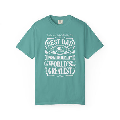 Premium Dad Custom Kid's Names— Fathers Day Tee