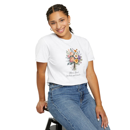Mom's Bunch Custom Name T-Shirt — Personalized Mom Script Graphic Tee