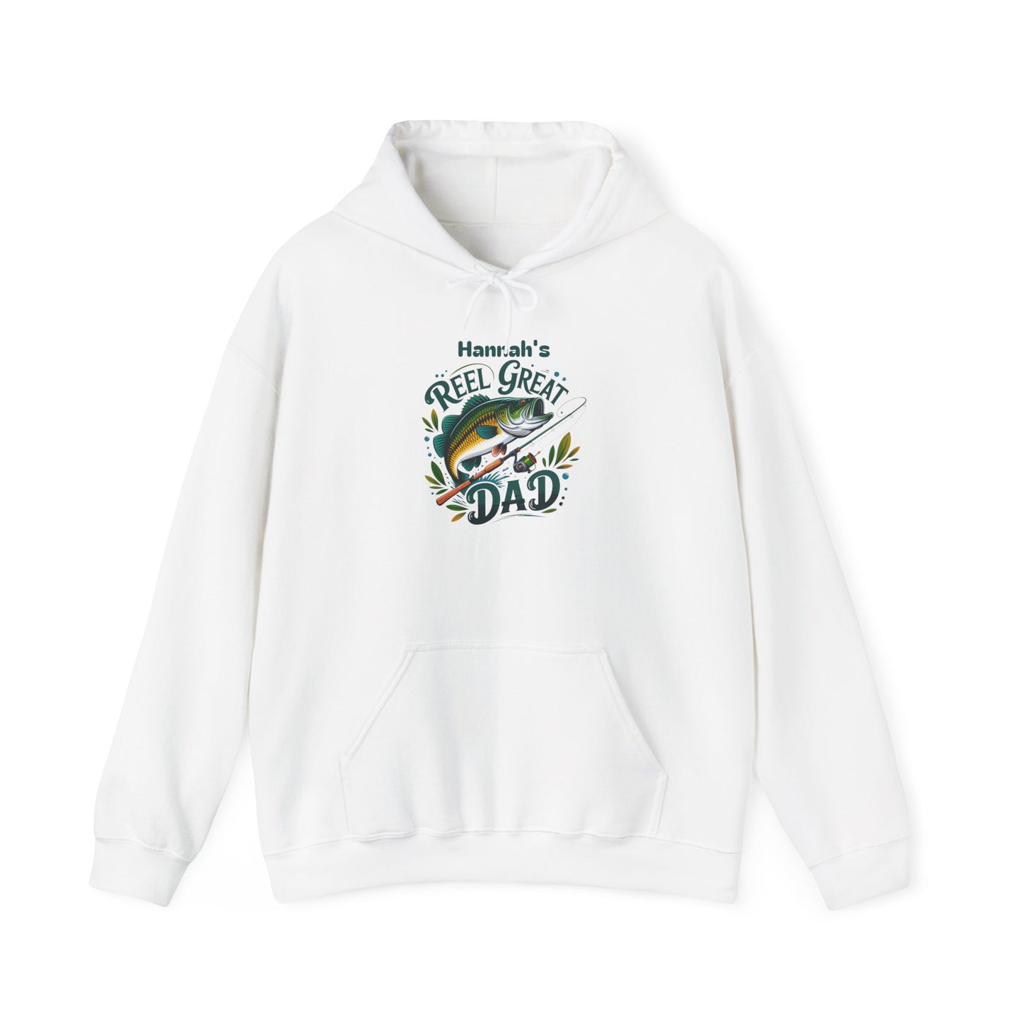 Reel Great Dad Custom Kid's Names Hoodie - Personalized Gift