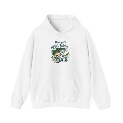 Reel Great Dad Custom Kid's Names Hoodie - Personalized Gift