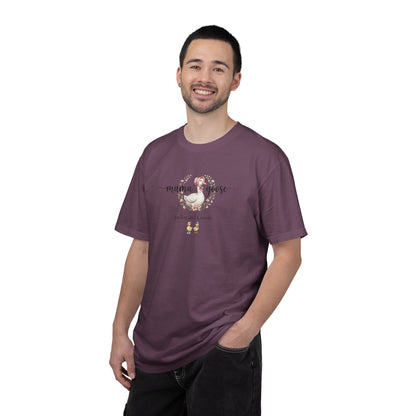 Mama Goose Custom Name T-Shirt — Personalized Mom Script Graphic Tee
