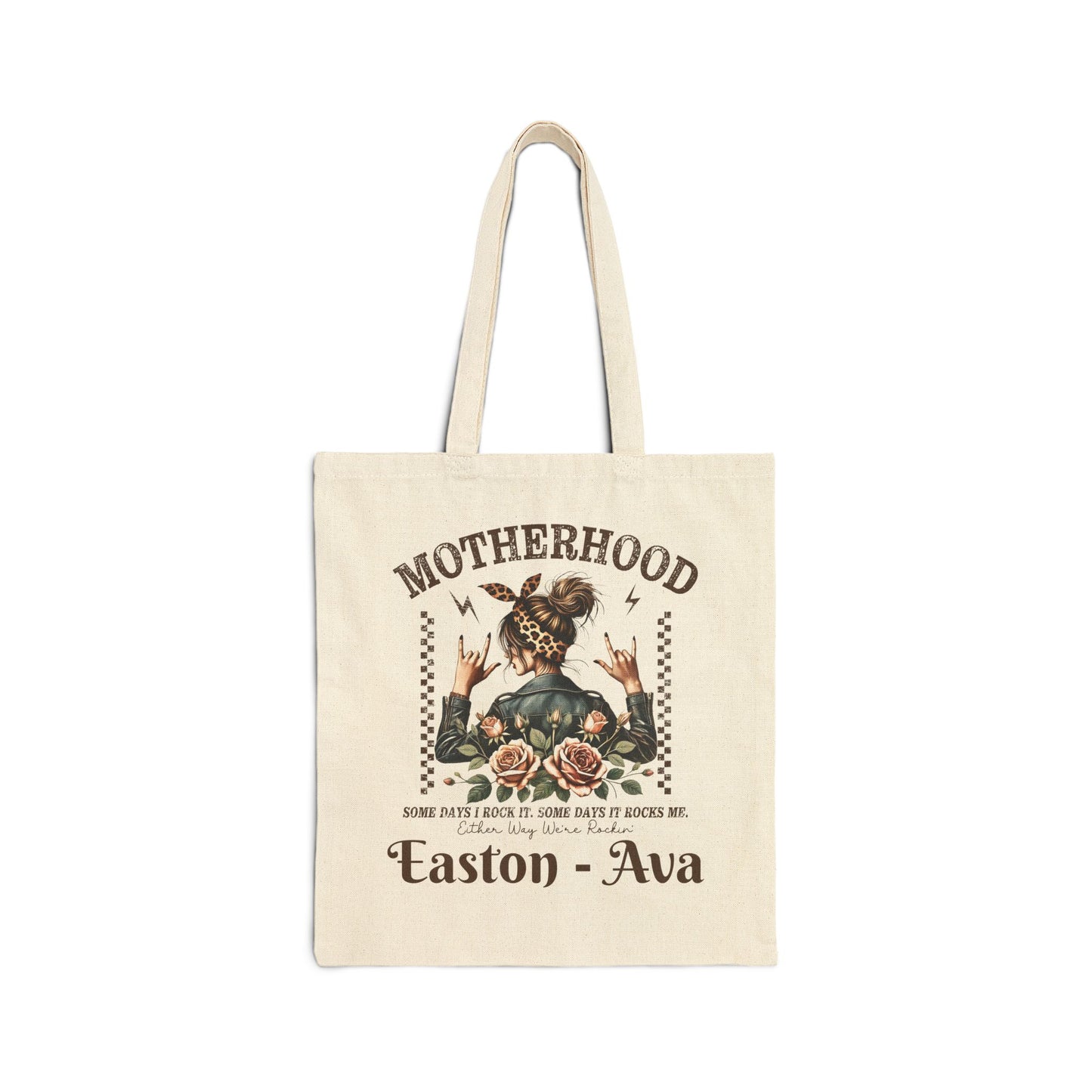 Rockin Motherhood Custom Names — Personalized Mom Tote