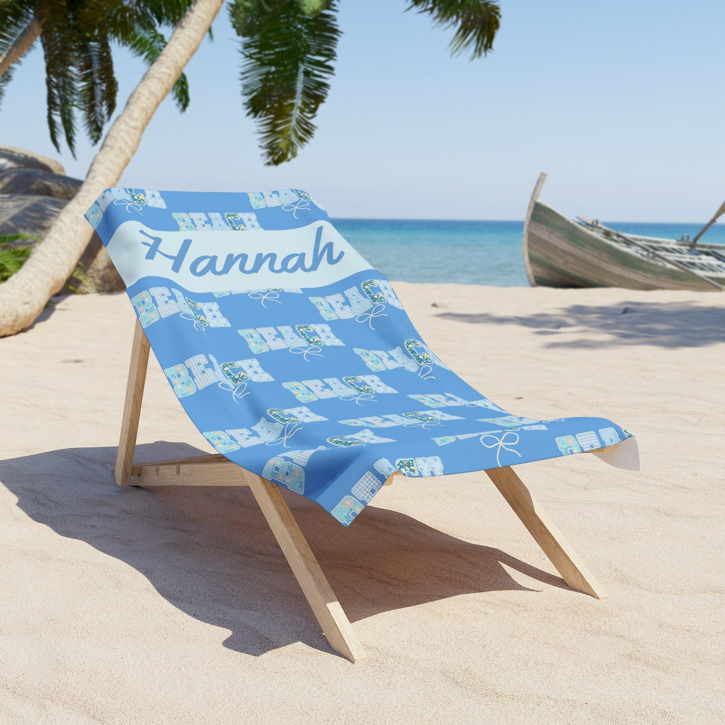 Pearl Beach Towel — Personalized Name & Design
