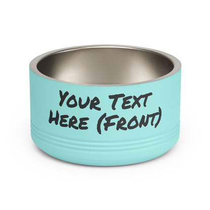 Custom Pet Bowl Black Text — Various Colors - 18oz Custom Dog & Cat Food Water Dish