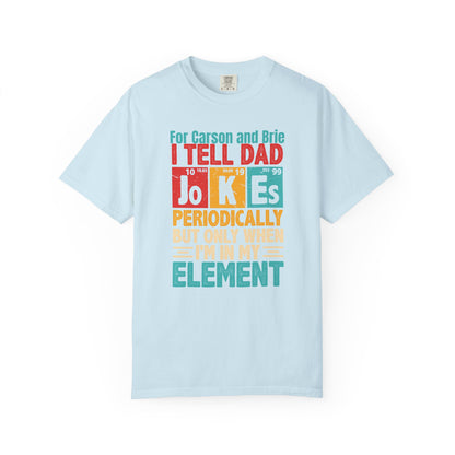 Science Dad Jokes Custom Kid's Names— Fathers Day Tee