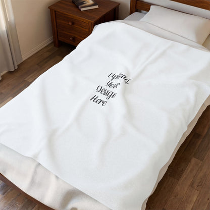 Custom Velveteen Plush Blanket — Upload Your Design