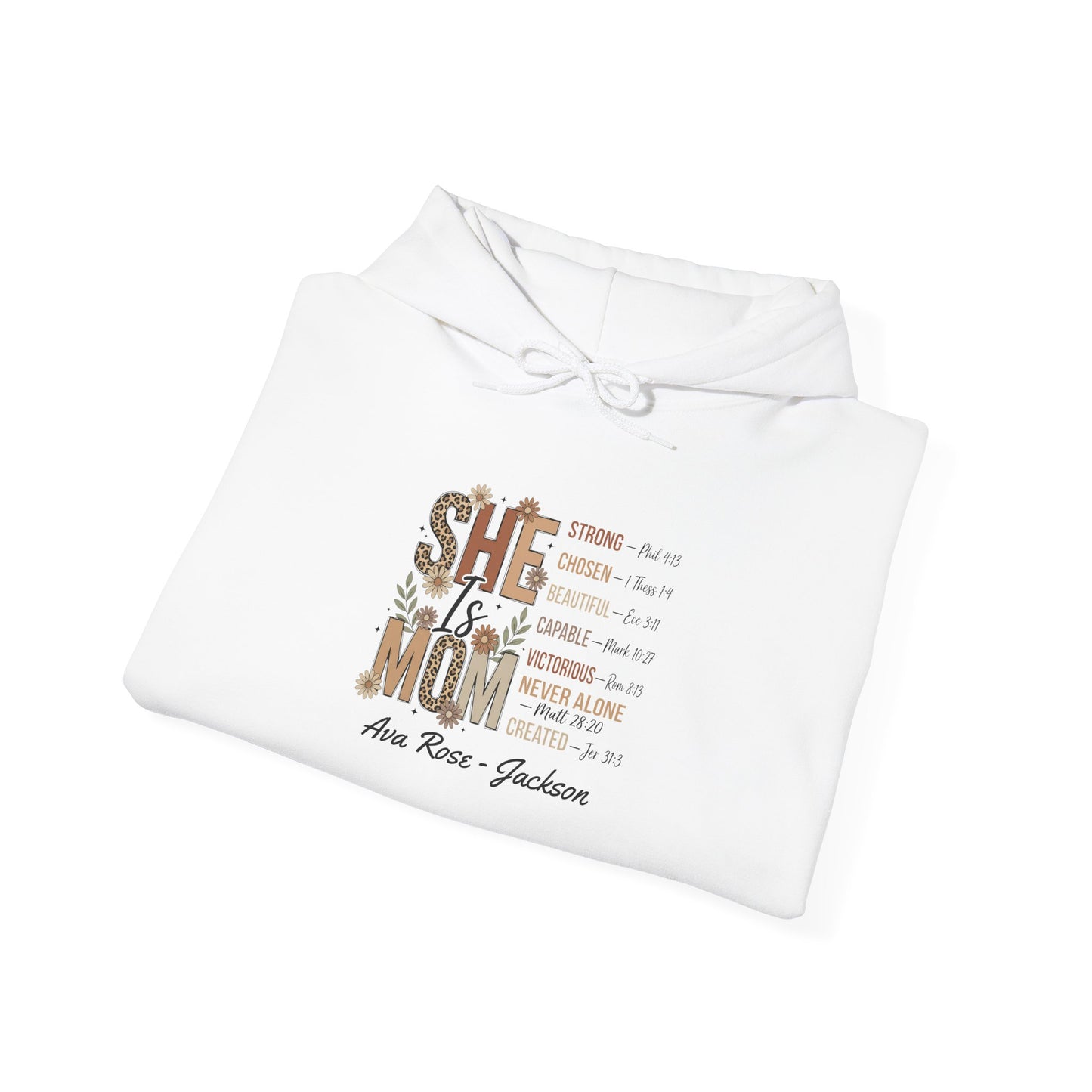 She Is Mom Custom Kids Name Mama Hoodie — Personalized Mom Hoodie