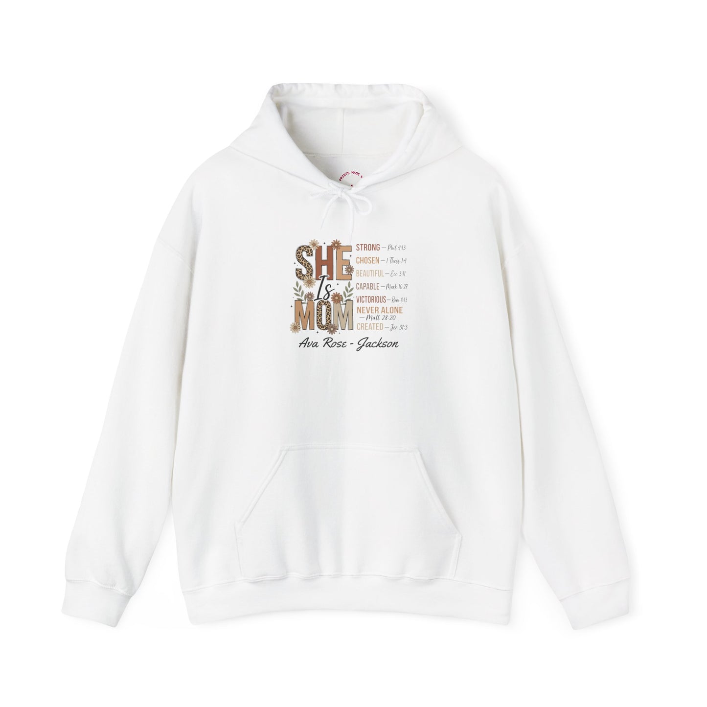 She Is Mom Custom Kids Name Mama Hoodie — Personalized Mom Hoodie