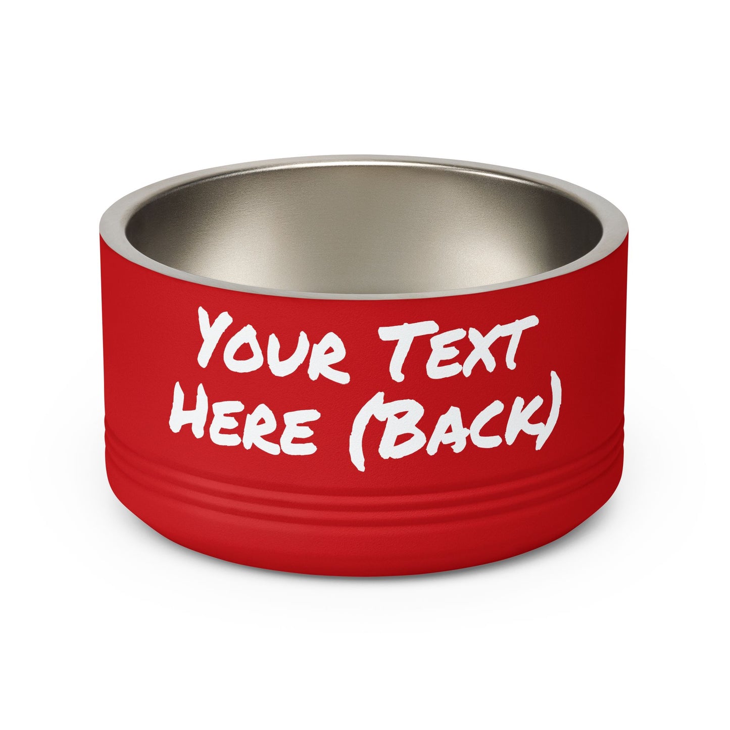 Custom Pet Bowl White Text — Various Colors - 18oz Custom Dog & Cat Food Water Dish