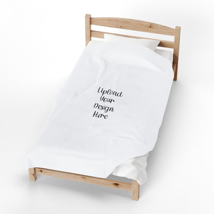 Custom Velveteen Plush Blanket — Upload Your Design