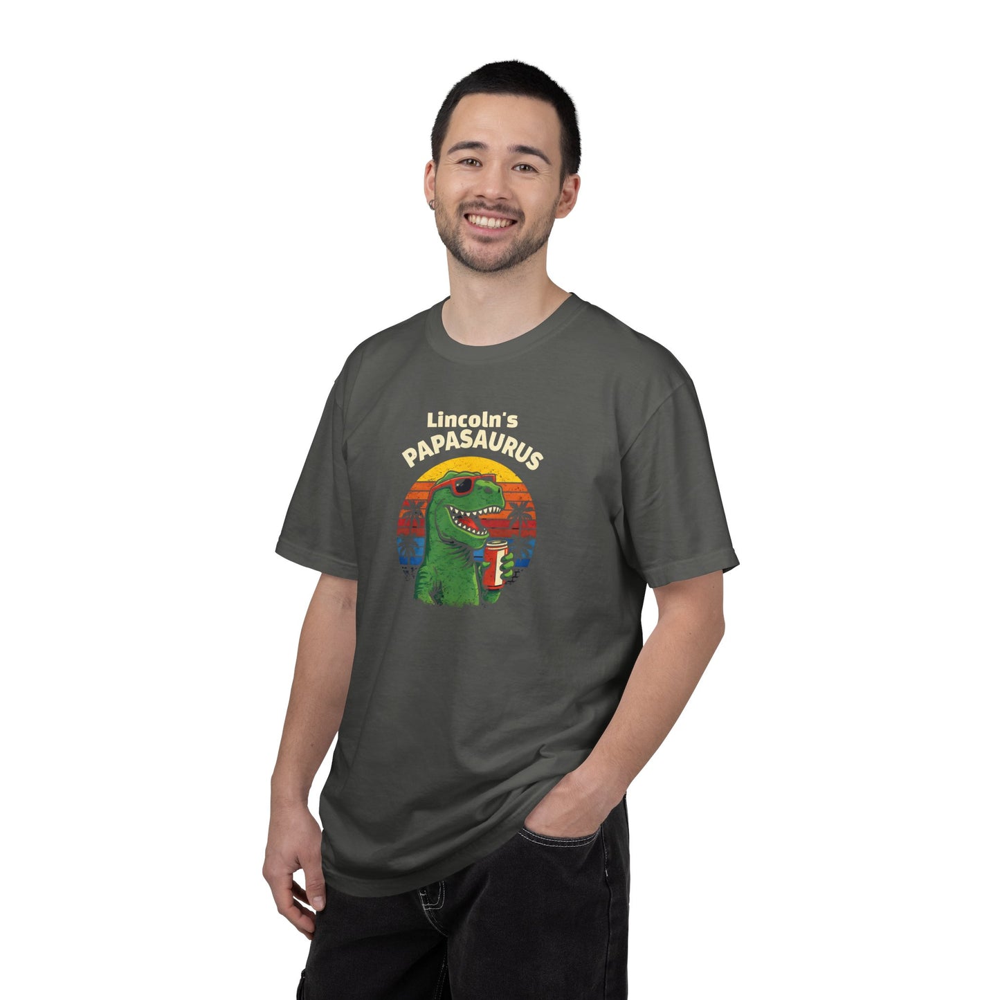 Papasaurus Custom Kid's Names— Fathers Day Tee