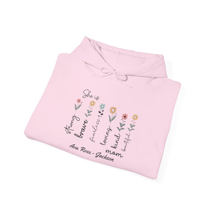 She Is Custom Kids Name Mama Hoodie — Personalized Mom Hoodie
