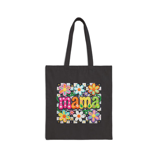 Floral Mama -Cotton Canvas Tote Bag