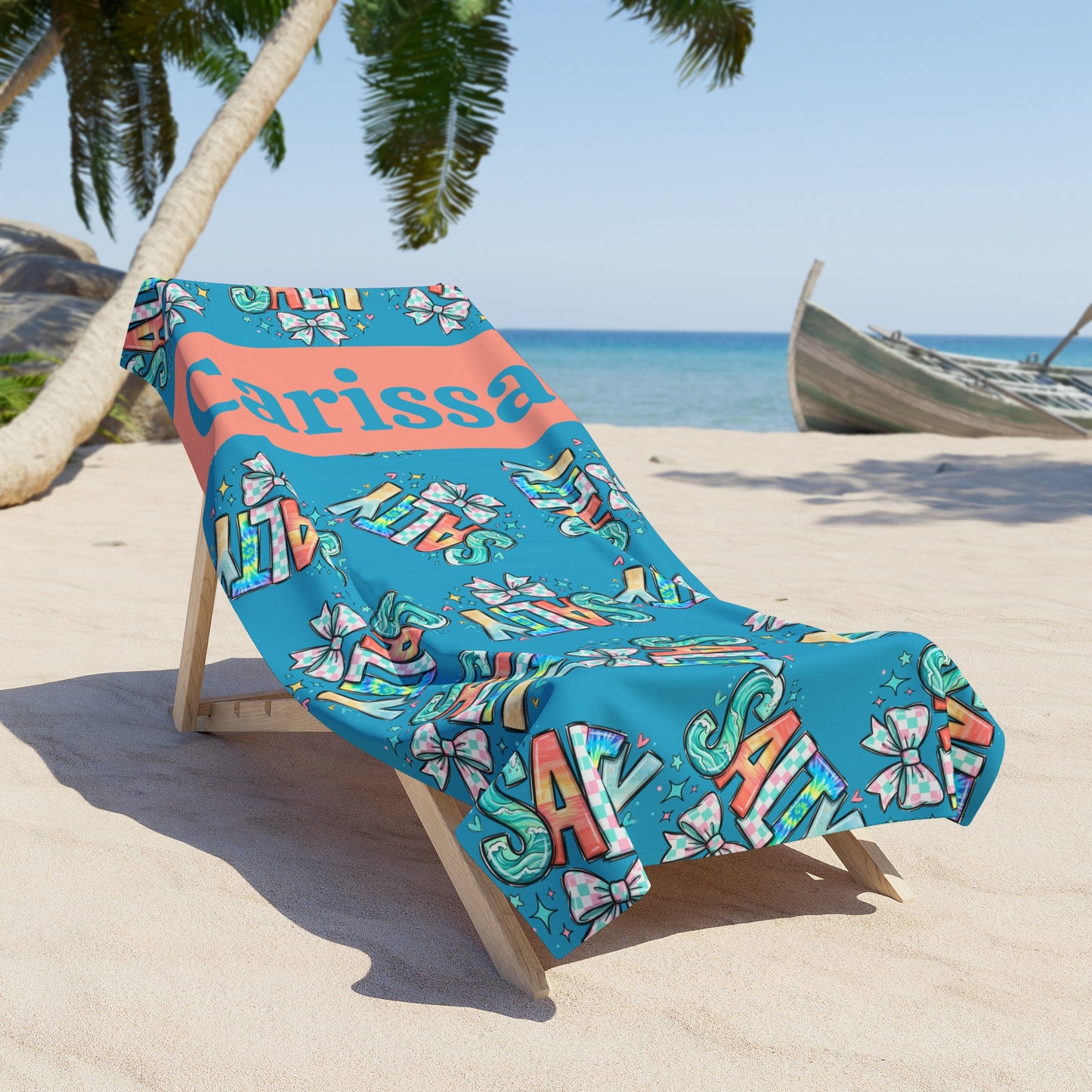 Salty — Personalized Name & Design Beach Towel