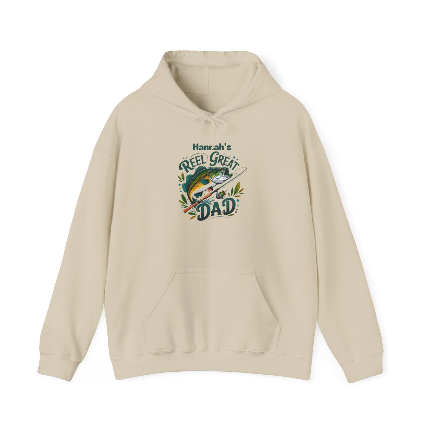 Reel Great Dad Custom Kid's Names Hoodie - Personalized Gift