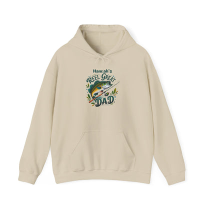 Reel Great Dad Custom Kid's Names Hoodie - Personalized Gift
