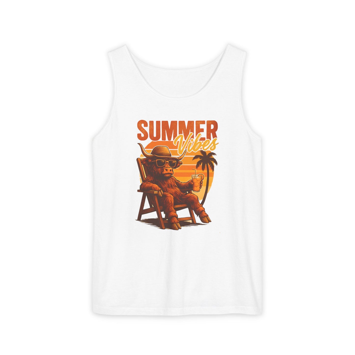 Highland Cow — Breathable Garment-Dyed Summer Tank
