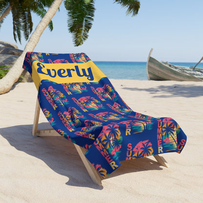 Summer Beach Towel — Personalized Name & Design