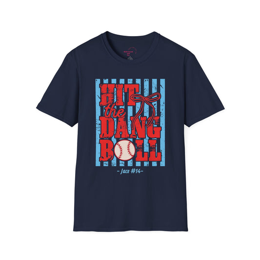 Hit The Dang Ball T-Shirt — Personalized Name & Number Tee