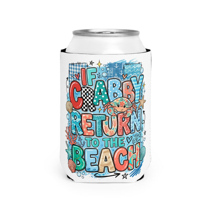 Crabby Can Cooler Sleeve — Personalized Can Koozie for BBQs & Beach Days