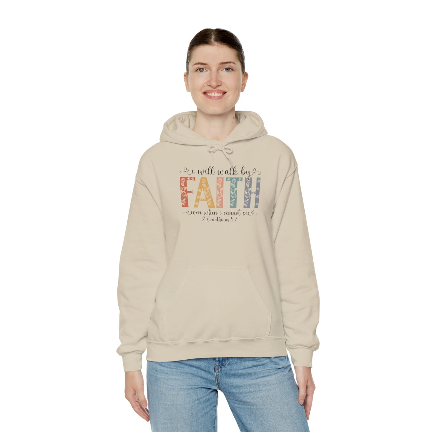 Walk By Faith — Inspirational Faith Graphic Hoodie