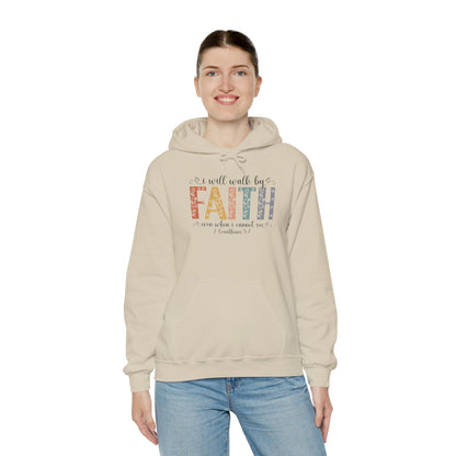Walk By Faith — Inspirational Faith Graphic Hoodie