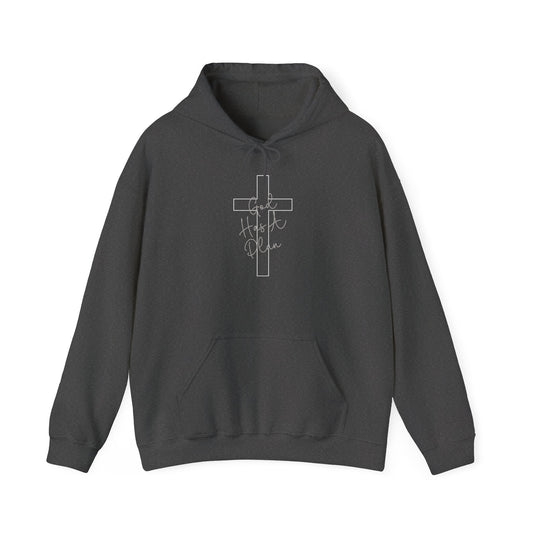 God Has A Plan — Inspirational Faith Graphic Hoodie