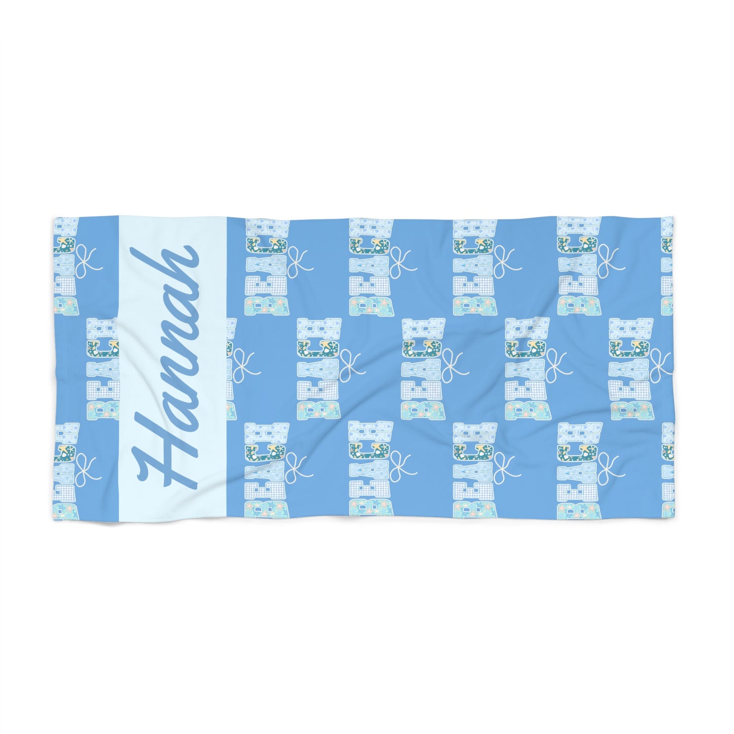 Pearl Beach Towel — Personalized Name & Design