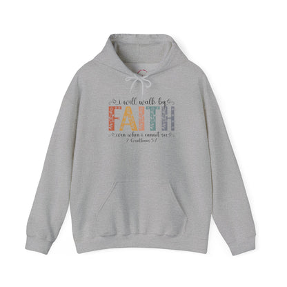 Walk By Faith — Inspirational Faith Graphic Hoodie