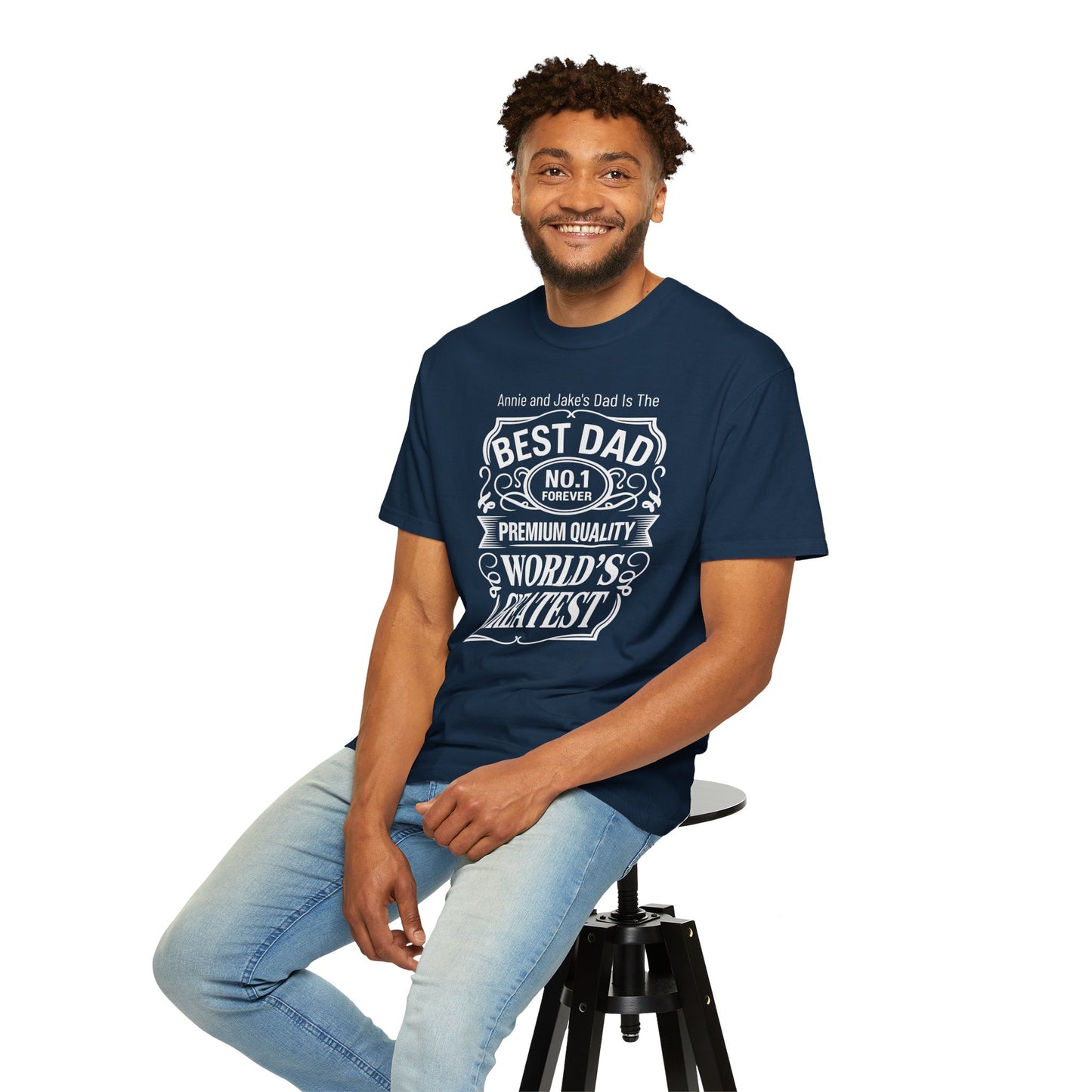 Premium Dad Custom Kid's Names— Fathers Day Tee