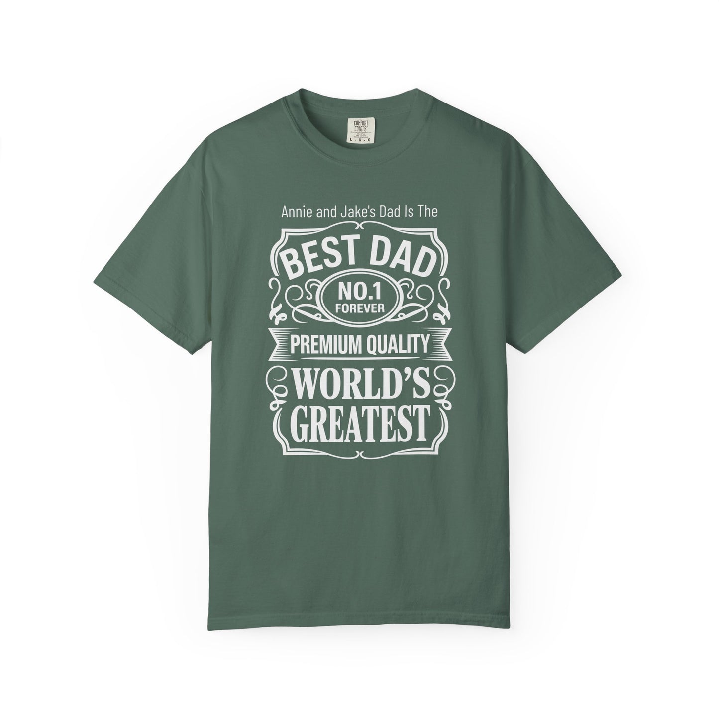 Premium Dad Custom Kid's Names— Fathers Day Tee