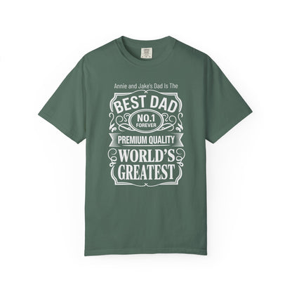 Premium Dad Custom Kid's Names— Fathers Day Tee