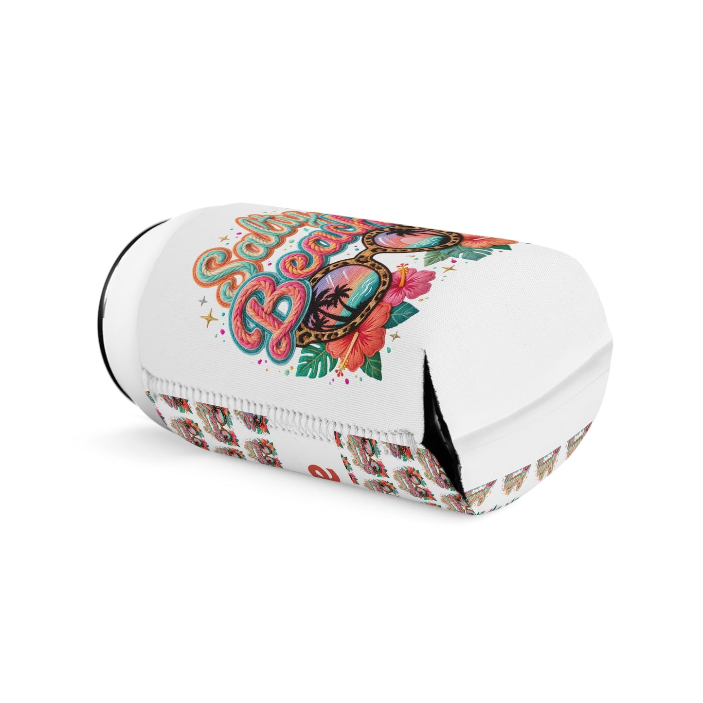 Salty Beach Can Cooler Sleeve — Personalized Can Koozie for BBQs & Beach Days
