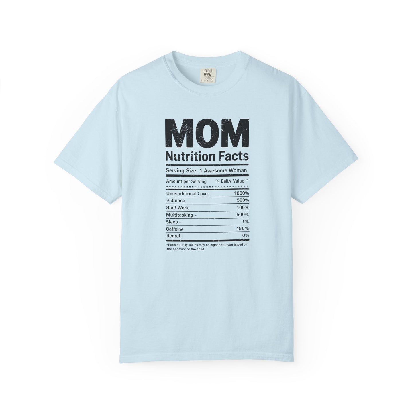 Mom Nutrition Facts T-Shirt — Mom Script Graphic Tee