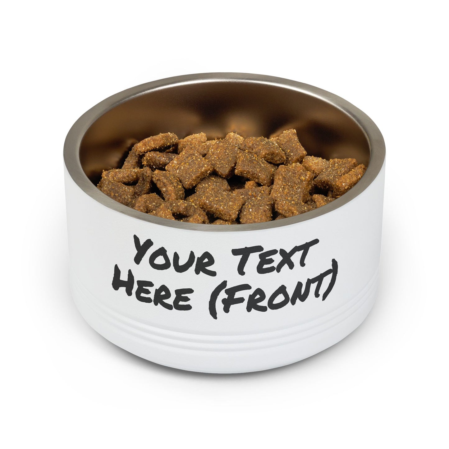 Custom Pet Bowl Black Text — Various Colors - 18oz Custom Dog & Cat Food Water Dish