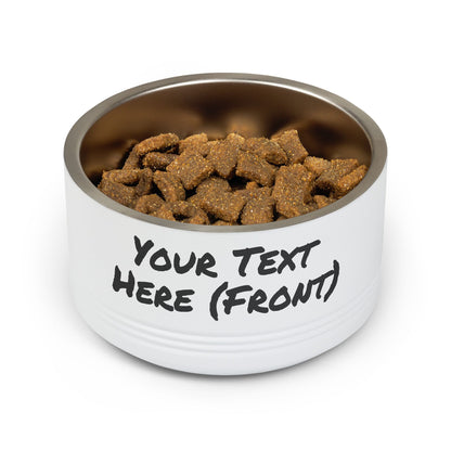 Custom Pet Bowl Black Text — Various Colors - 18oz Custom Dog & Cat Food Water Dish