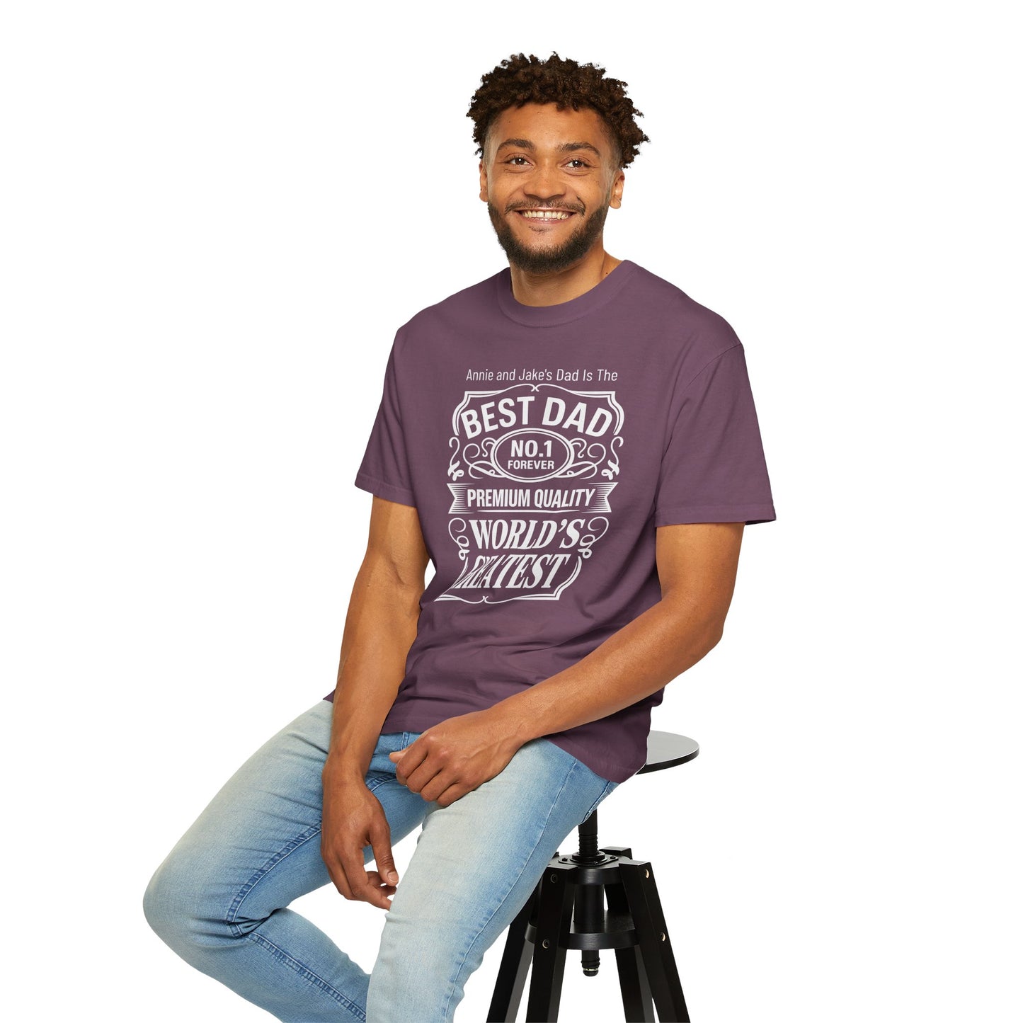 Premium Dad Custom Kid's Names— Fathers Day Tee