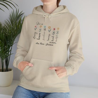 She Is Custom Kids Name Mama Hoodie — Personalized Mom Hoodie