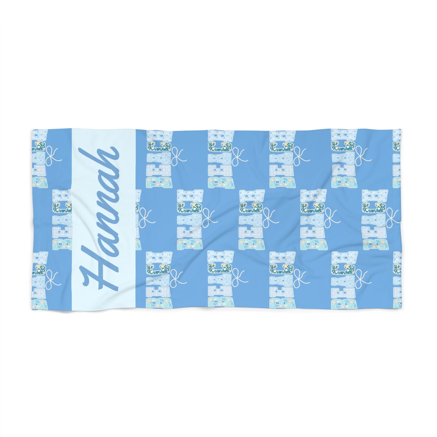 Pearl Beach Towel — Personalized Name & Design