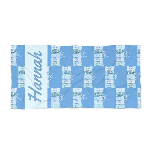 Pearl Beach Towel — Personalized Name & Design