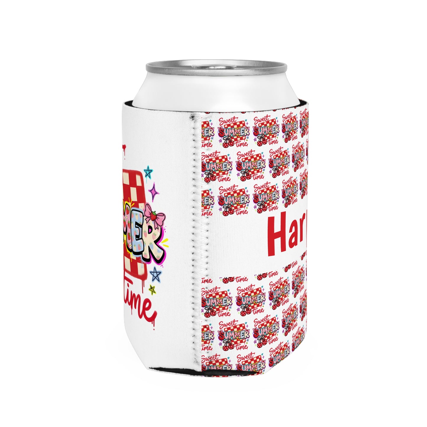 Sweet Summertime Can Cooler Sleeve — Personalized Can Koozie for BBQs & Beach Days