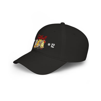 Softball Mama Low Profile Cap — Personalized Name & Number