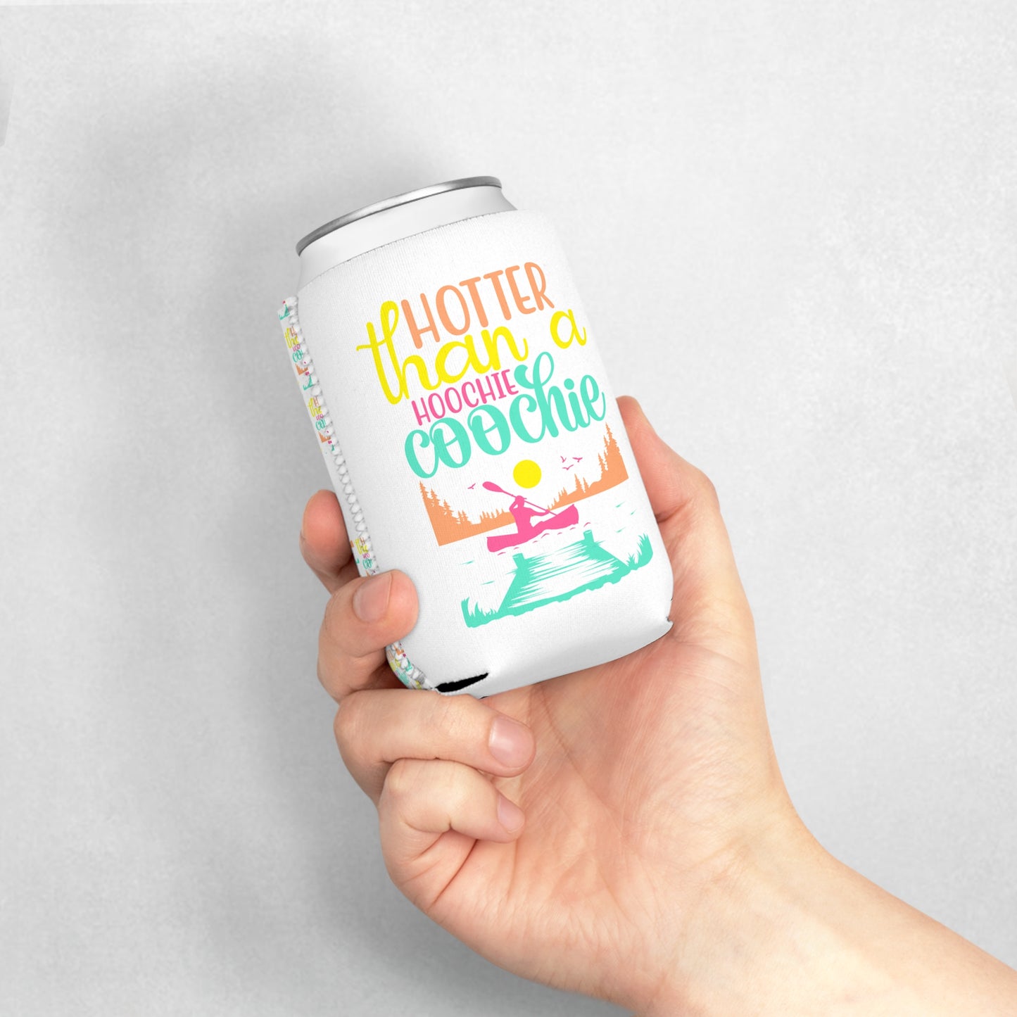 Hoochie Coochie Can Cooler Sleeve — Personalized Can Koozie for BBQs & Beach Days