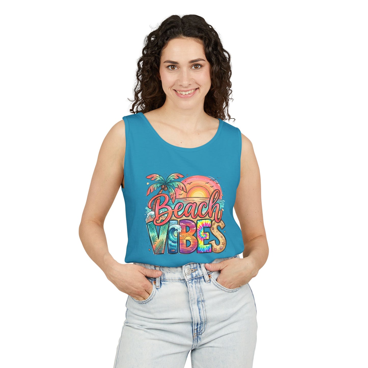 Beach Vibes — Breathable Garment-Dyed Summer Tank