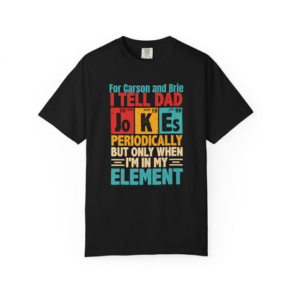 Science Dad Jokes Custom Kid's Names— Fathers Day Tee