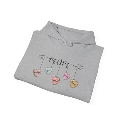 Mom Hearts — Graphic Hoodie