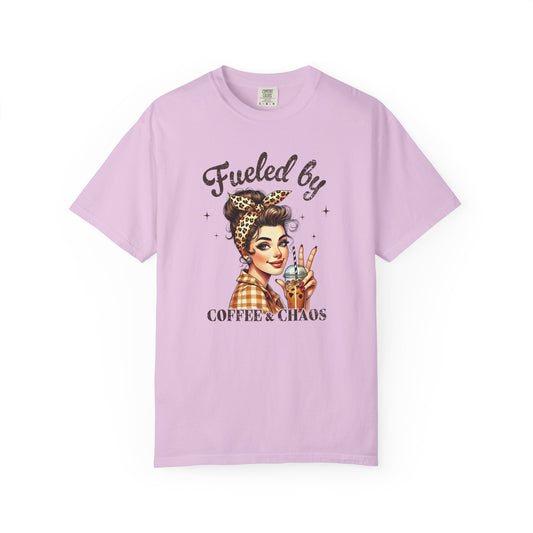 Fueled By Coffee and Chaos T-Shirt —Mom Graphic Tee