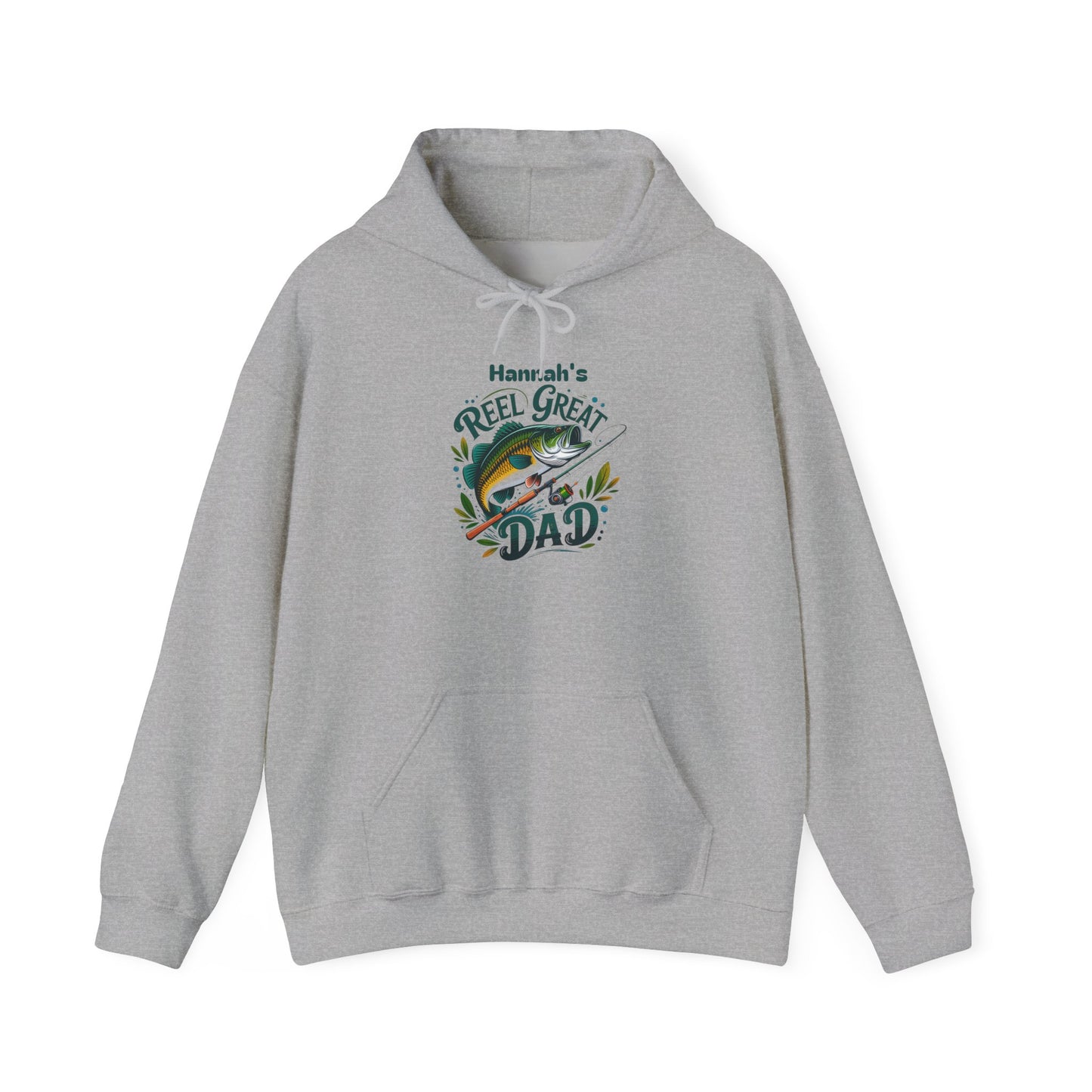 Reel Great Dad Custom Kid's Names Hoodie - Personalized Gift