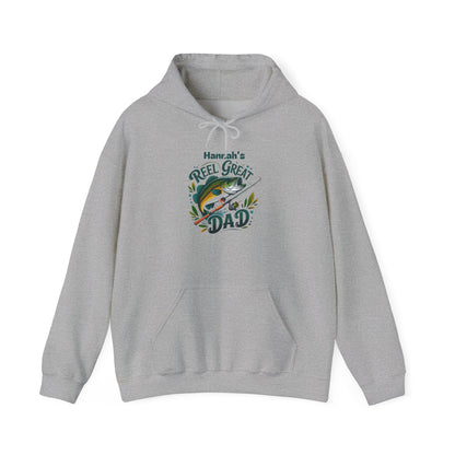 Reel Great Dad Custom Kid's Names Hoodie - Personalized Gift