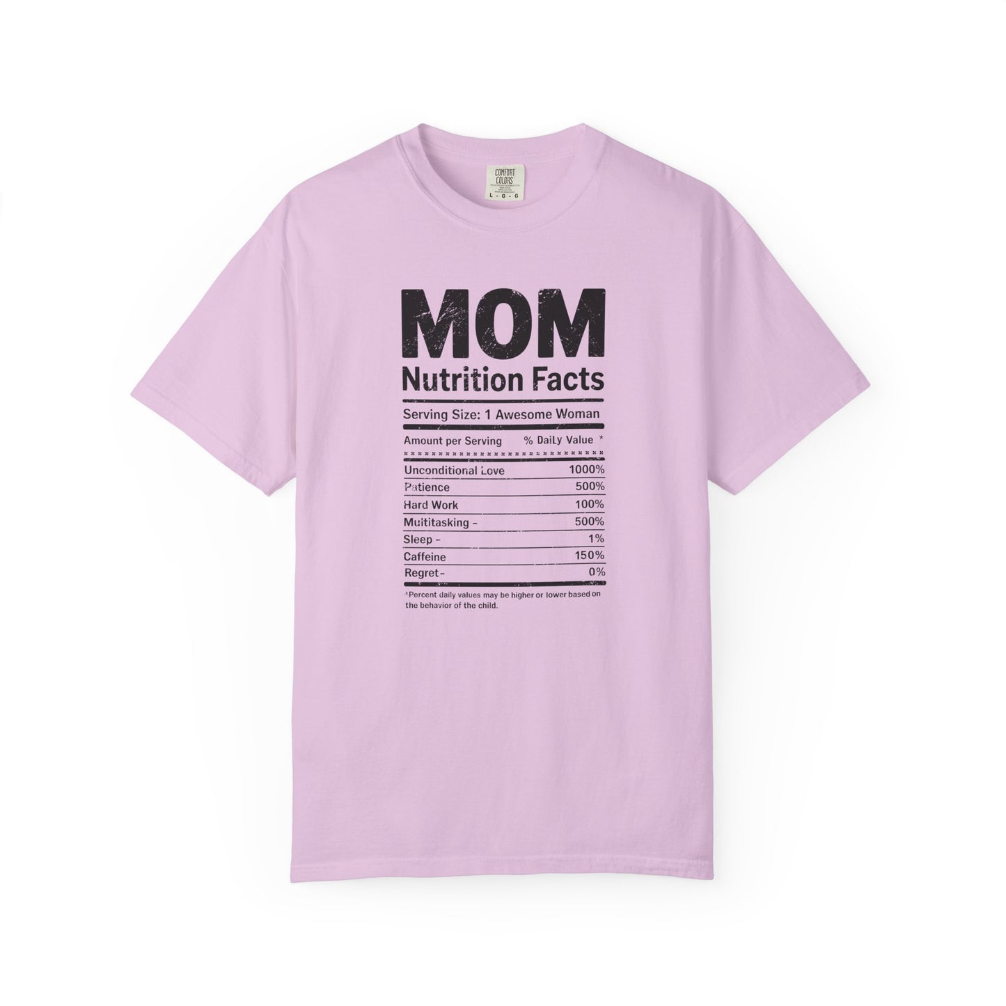 Mom Nutrition Facts T-Shirt — Mom Script Graphic Tee